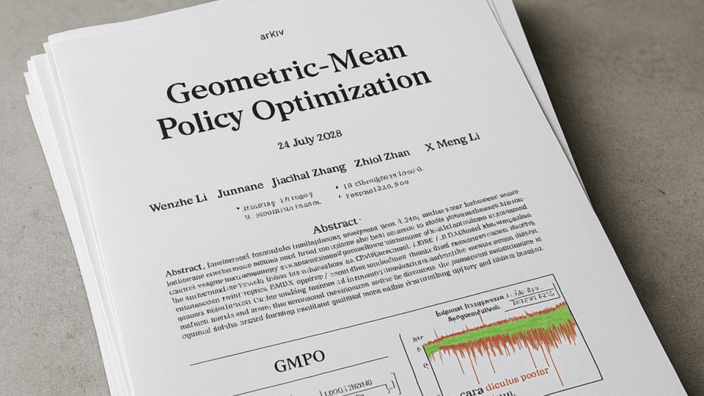 Geometric-Mean Policy Optimization capa paper review by FelipeCFerreira