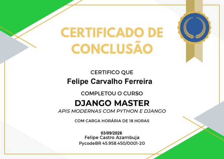 Certificado APIs com python by PyCodeBR